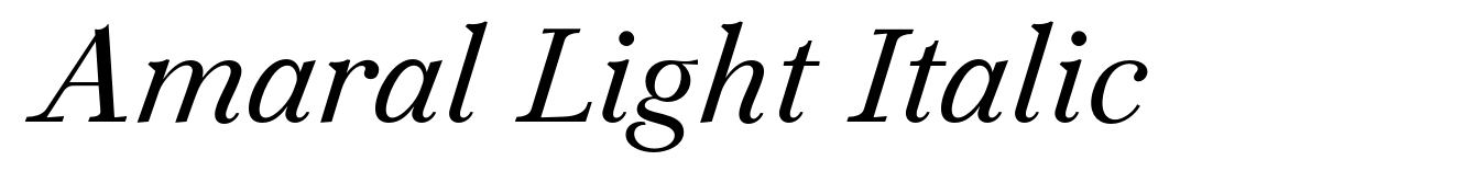 Amaral Light Italic